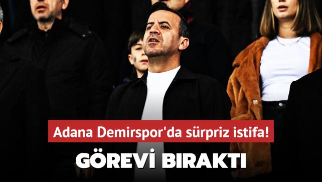 Adana Demirspor'da srpriz istifa! Bedirhan Durak grevi brakt