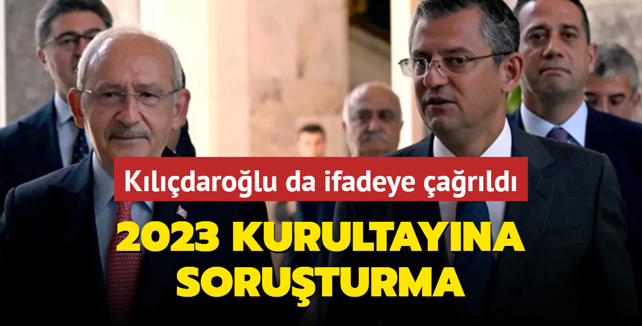 CHP'nin 2023 kurultayna soruturma: Kldarolu tank olarak ifadeye arld