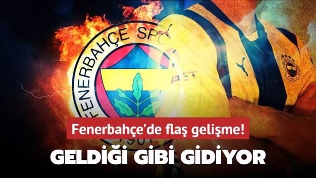 Fenerbahe'de fla gelime! Geldii gibi gidiyor