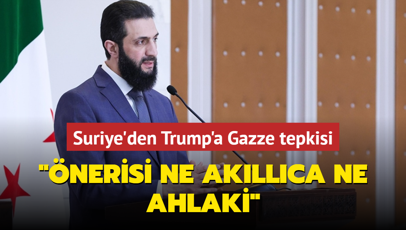 Suriye'den Trump'a Gazze tepkisi: "Filistinlilere ynelik neri ne akllca ne ahlaki"