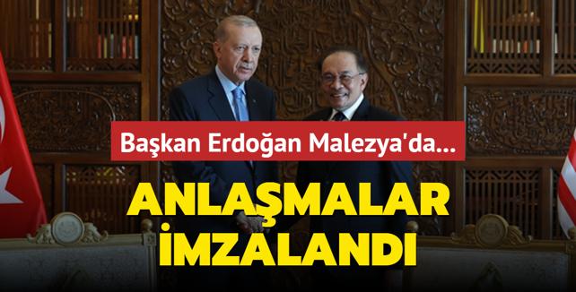 Bakan Erdoan Malezya'da... Anlamalar imzaland