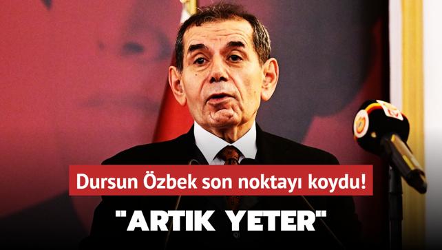 Dursun zbek son noktay koydu! "Artk yeter"