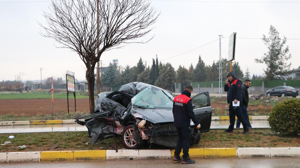 Kilis'te ii servisi ile otomobil arpt: 3 yaral