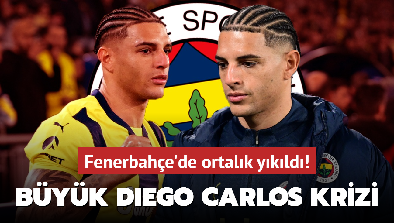 Byk Diego Carlos krizi! Fenerbahe'de ortalk ykld