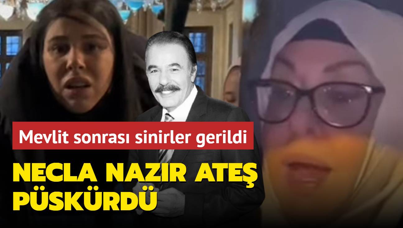 Ferdi Tayfur'un mevlidi sonras sinirler gerildi... Tue Tayfur'un annesi Necla Nazr basna sert kt