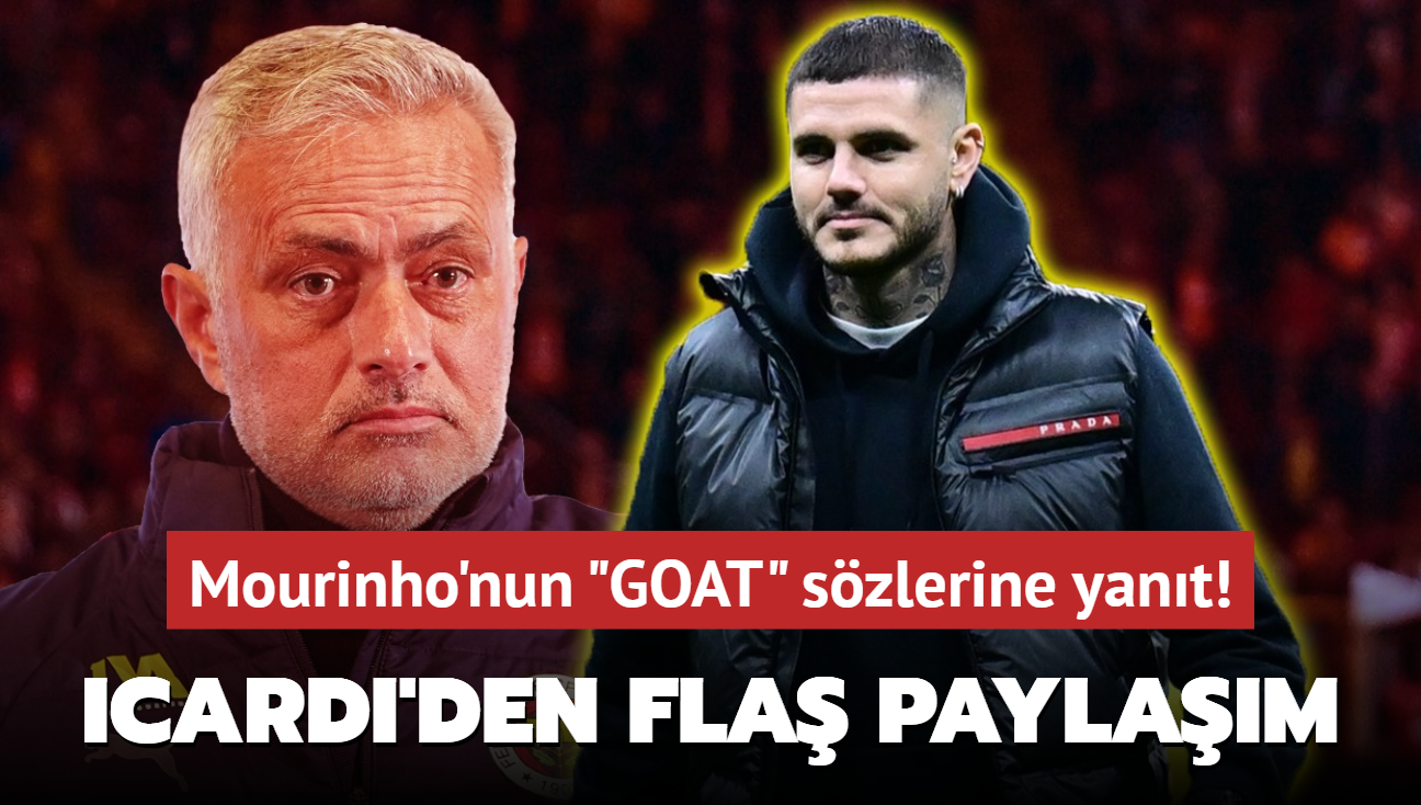 Mauro Icardi'den fla paylam! Jose Mourinho'nun "GOAT" szlerine yant