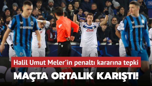 ampiyonlar Ligi manda ortalk kart! Halil Umut Meler'in penalt kararna tepki