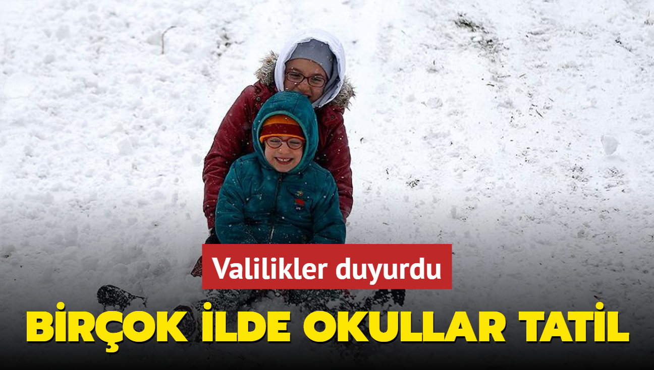 Birok ilde eitime kar engeli... Valilikler duyurdu