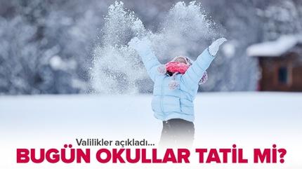 Bugün Ankara'da, Bolu'da, Malatya'da, Ordu'da okullar tatil mi, hangi illerde tatil? 14 Şubat okullar tatil mi? İşte kar tatili olan iller listesi