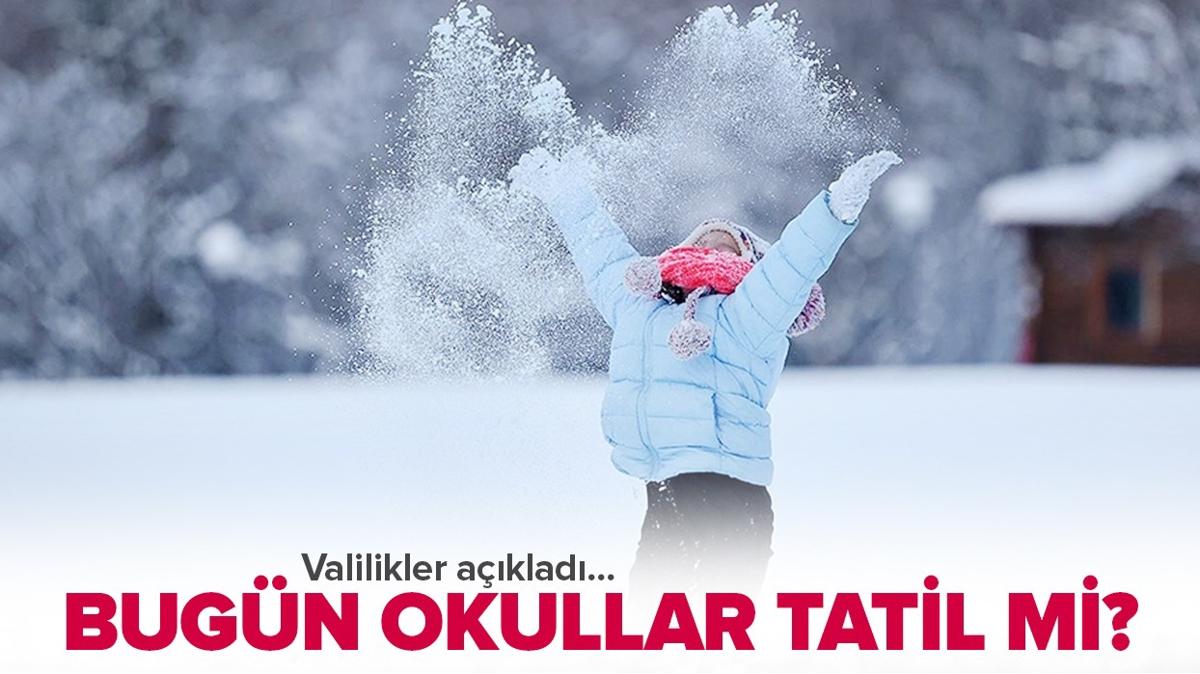 Bugn Ankara'da, Bolu'da, Malatya'da, Ordu'da okullar tatil mi, hangi illerde tatil" 14 ubat okullar tatil mi" te kar tatili olan iller listesi