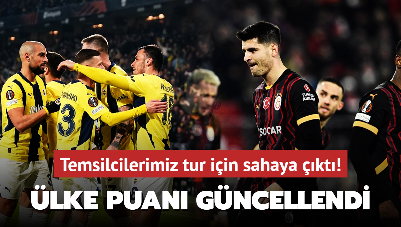 Temsilcilerimiz tur iin sahaya kt! UEFA lke puanndaki son durum belli oldu