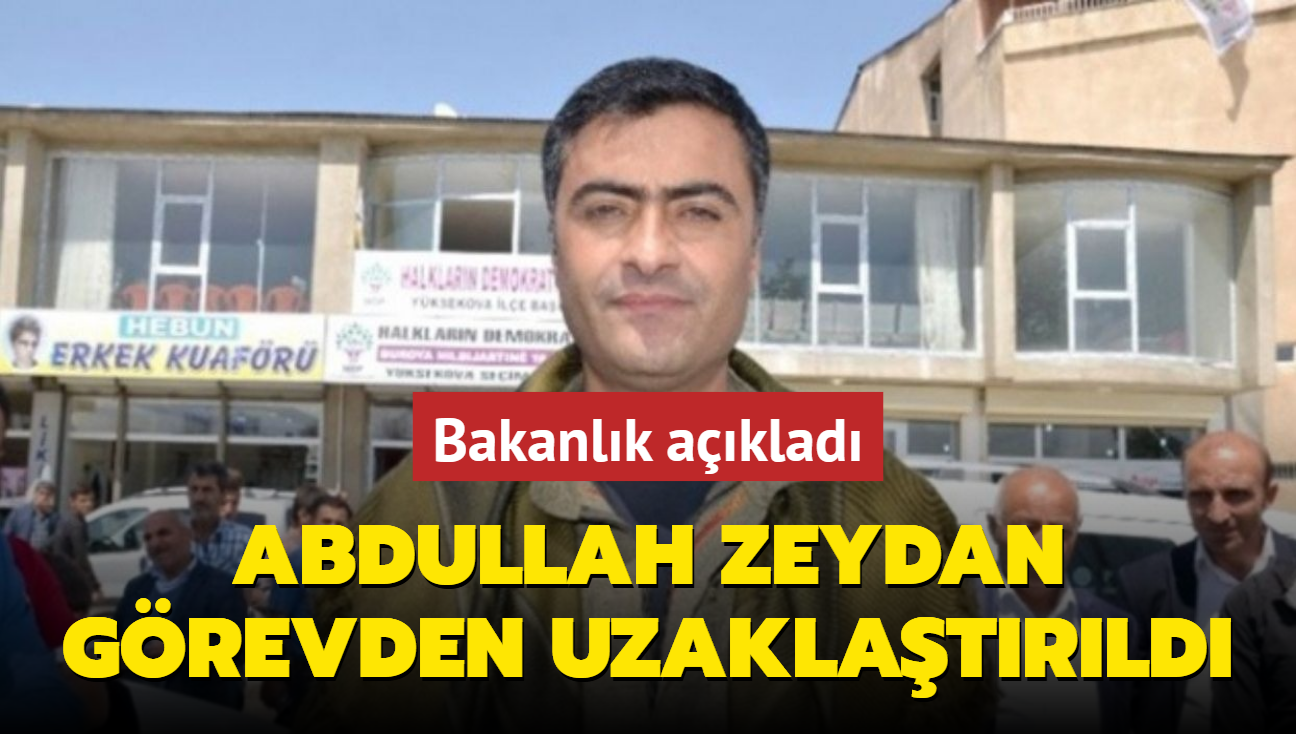 Zeydan grevden uzaklatrld! Bakanlktan Van Bykehir Belediyesi'ne grevlendirme