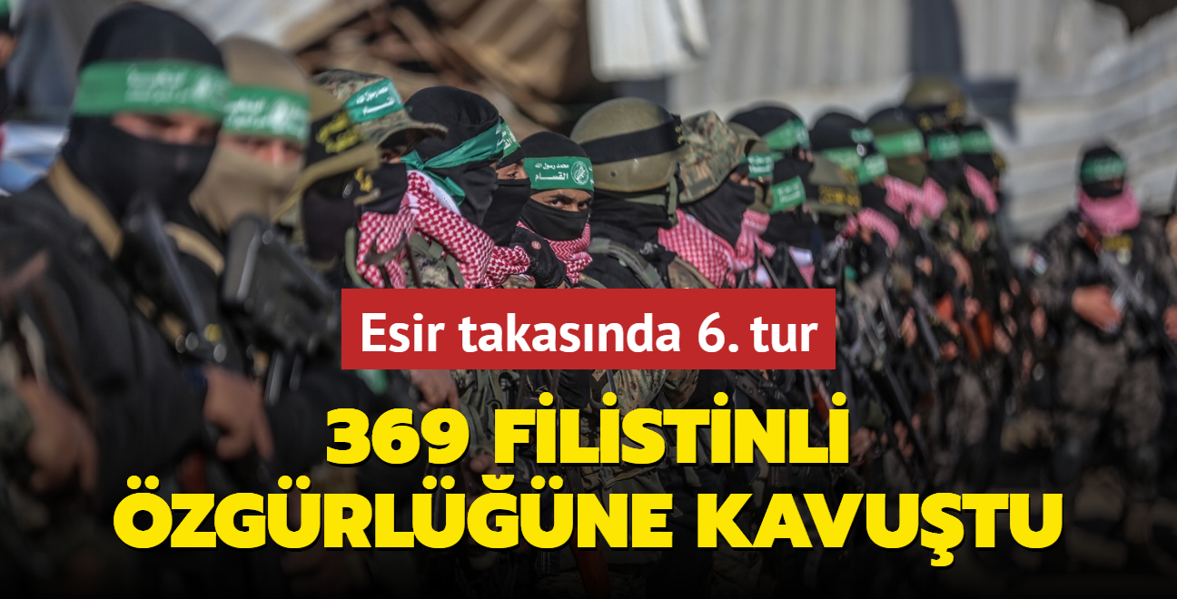 Esir takasnda 6. tur; Filistinli esirler teslim edildi