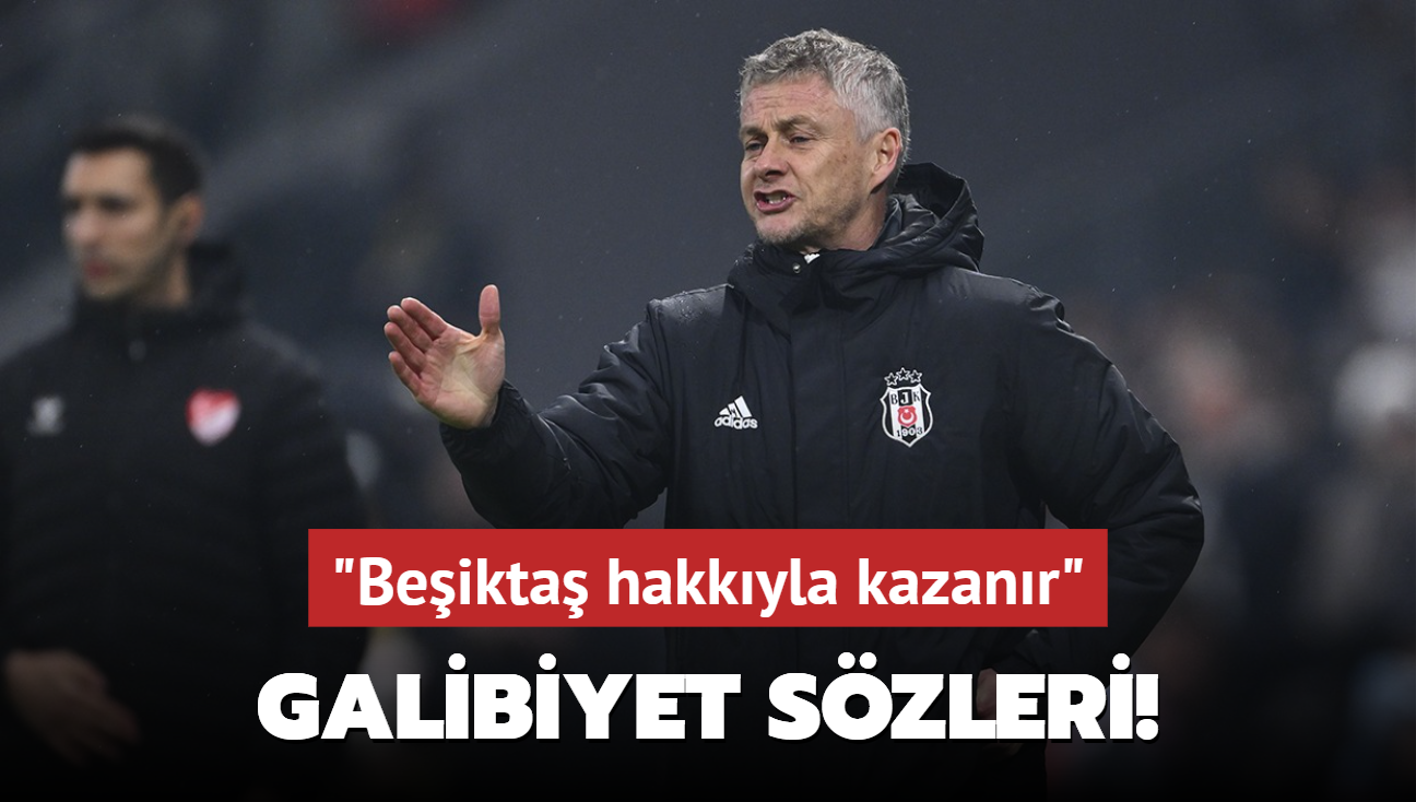 Ole Gunnar Solskjaer'den galibiyet szleri! "Beikta hakkyla kazanr"