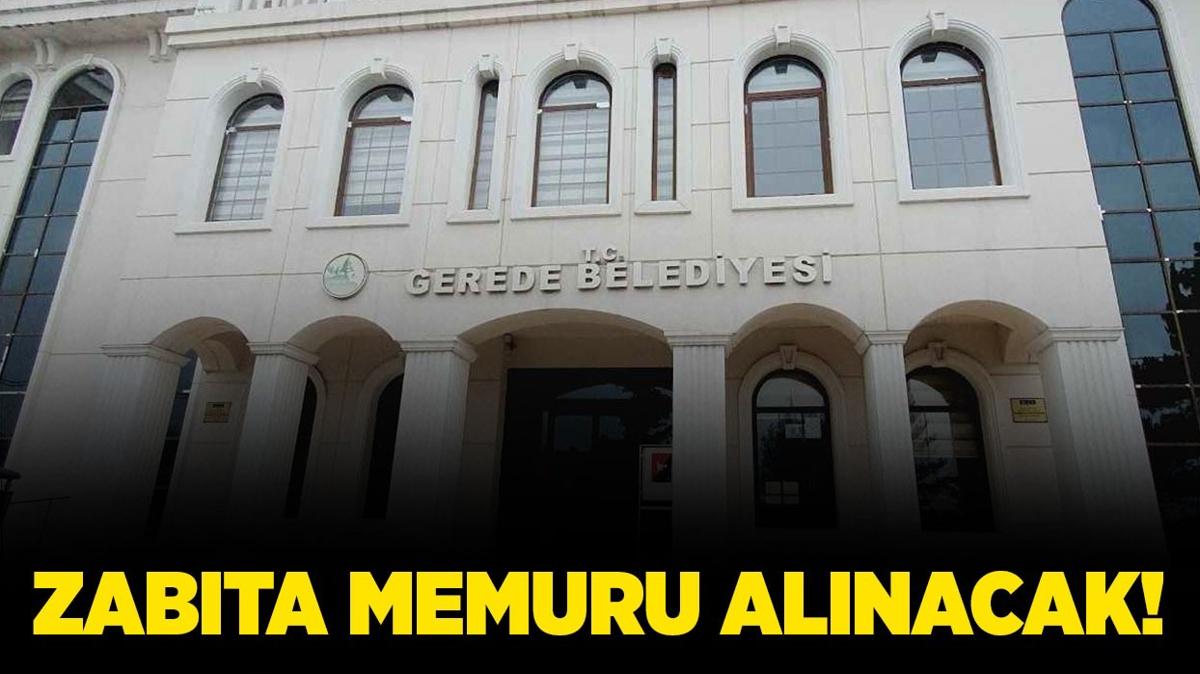 Bolu Gerede Belediye Bakanl 3 zabta memuru alm yapacak!