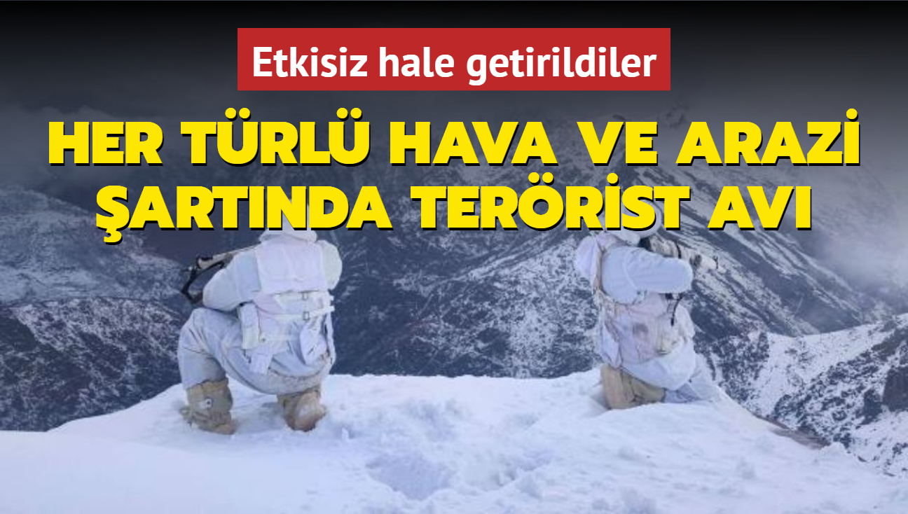 Terrle mcadele hz kesmiyor; 3 PKK/YPG'li terrist etkisiz hle getirildi