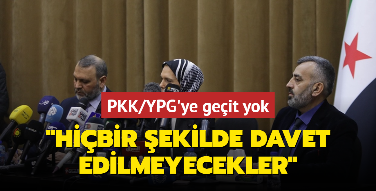 PKK/YPG'ye geit yok: Hibir ekilde davet edilmeyecekler