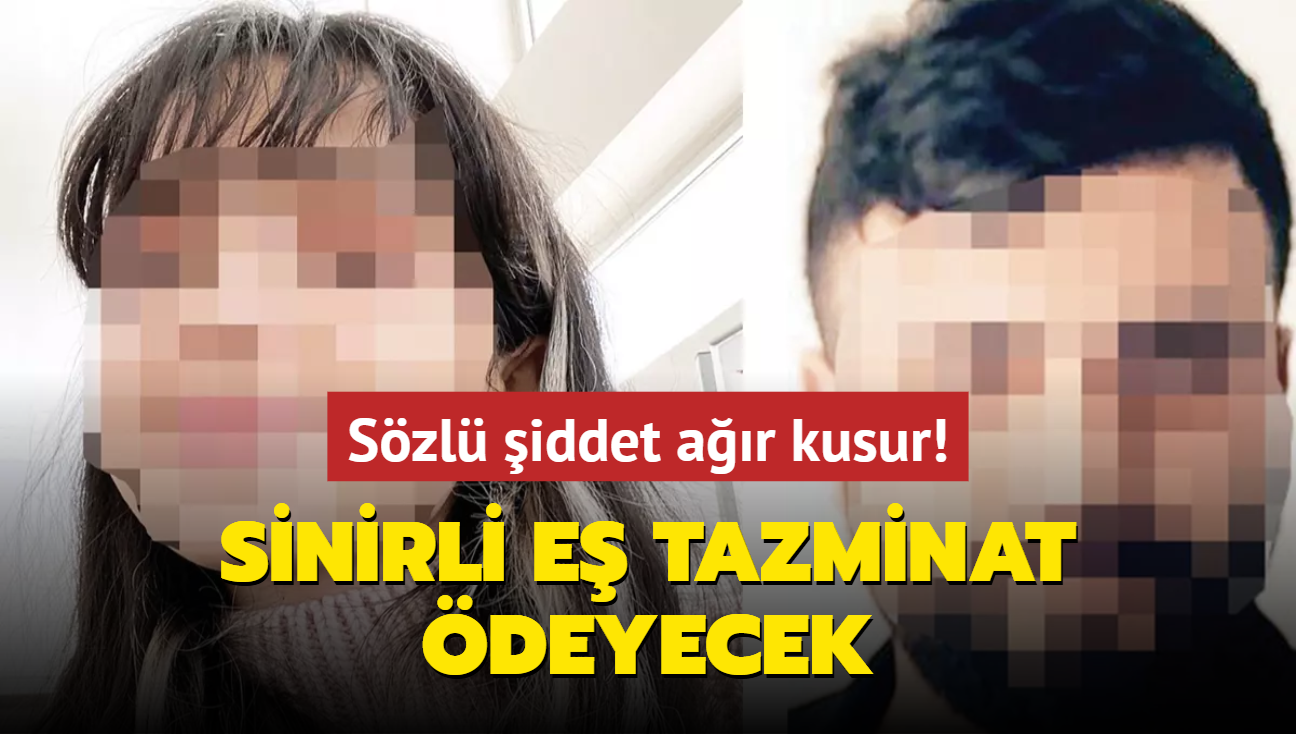 Szl iddet ar kusur! Sinirli e tazminat deyecek