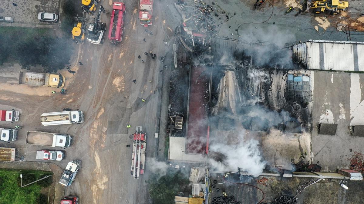 Bursa'da ya deposunda yangn panii