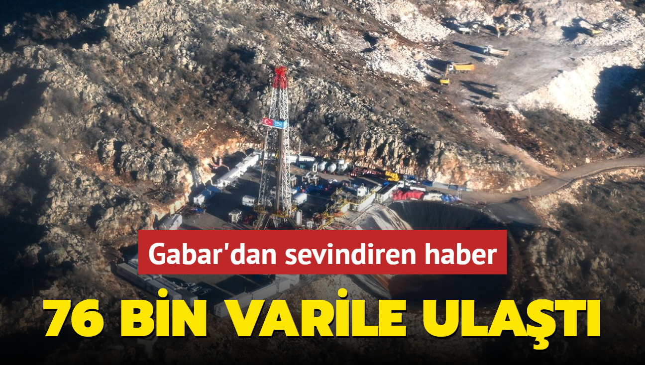 Gabar'da gnlk petrol retimi 76 bin varile ulat