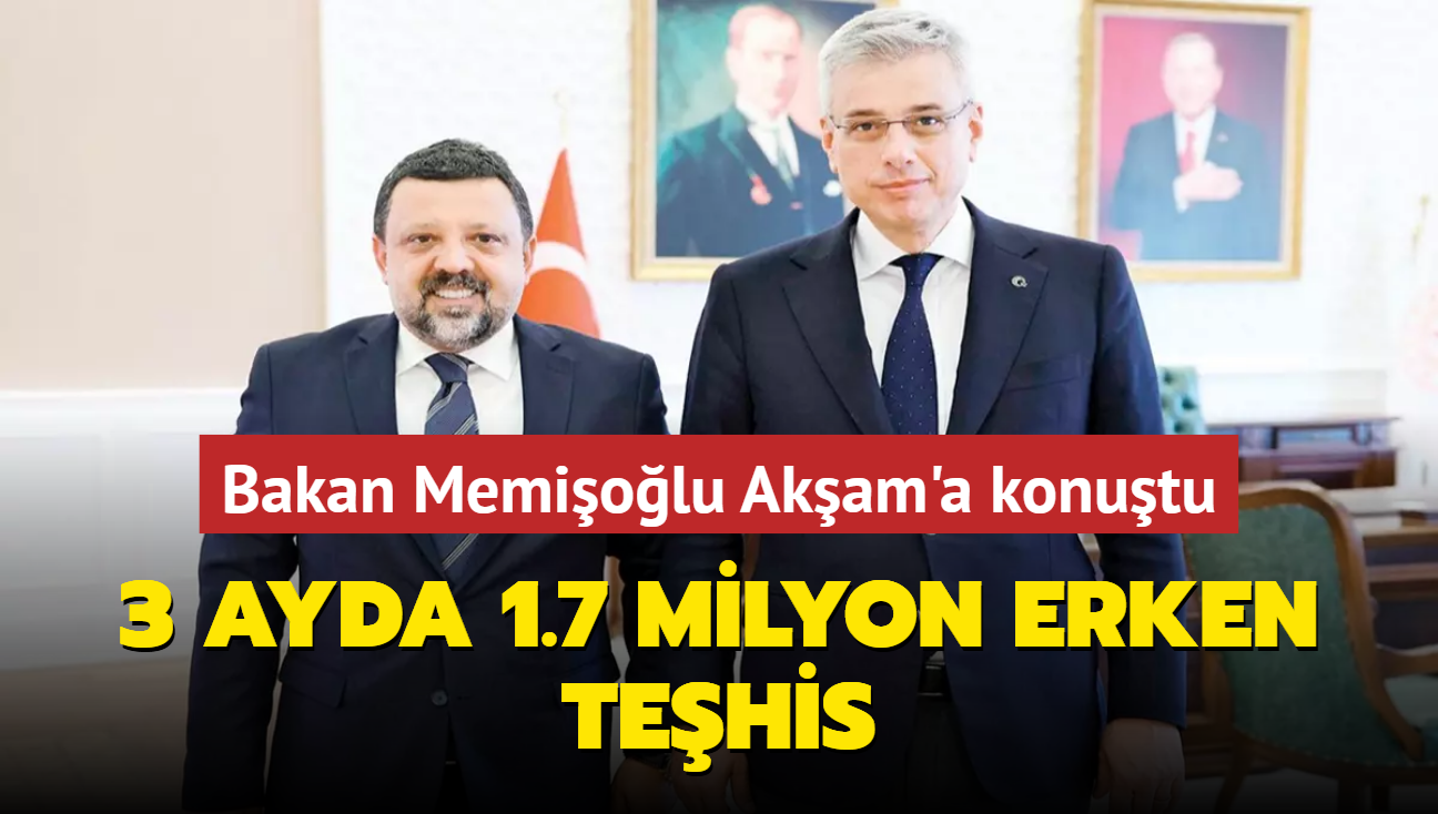 3 ayda 16 milyon tarama 1.7 milyon erken tan yaptk