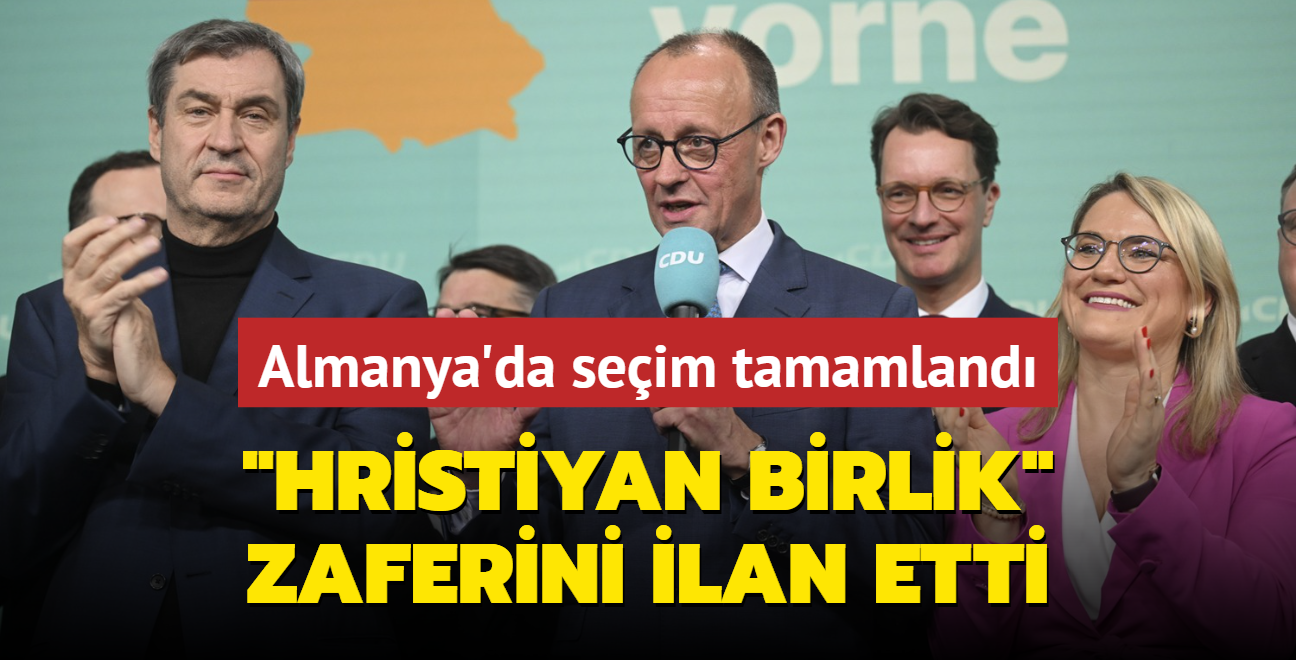 Almanya'da seim tamamland... "Hristiyan Birlik" zaferini ilan etti