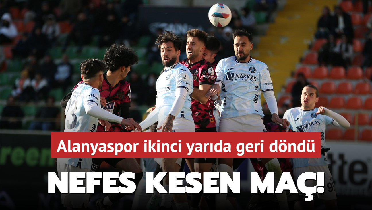 Sper Lig'de nefes kesen ma! Alanyaspor ikinci yarda geri dnd