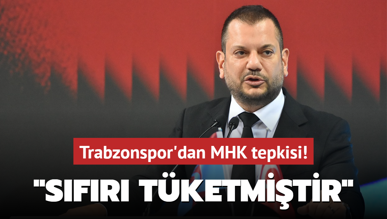 Trabzonspor'dan MHK tepkisi! "Sfr tketmitir"