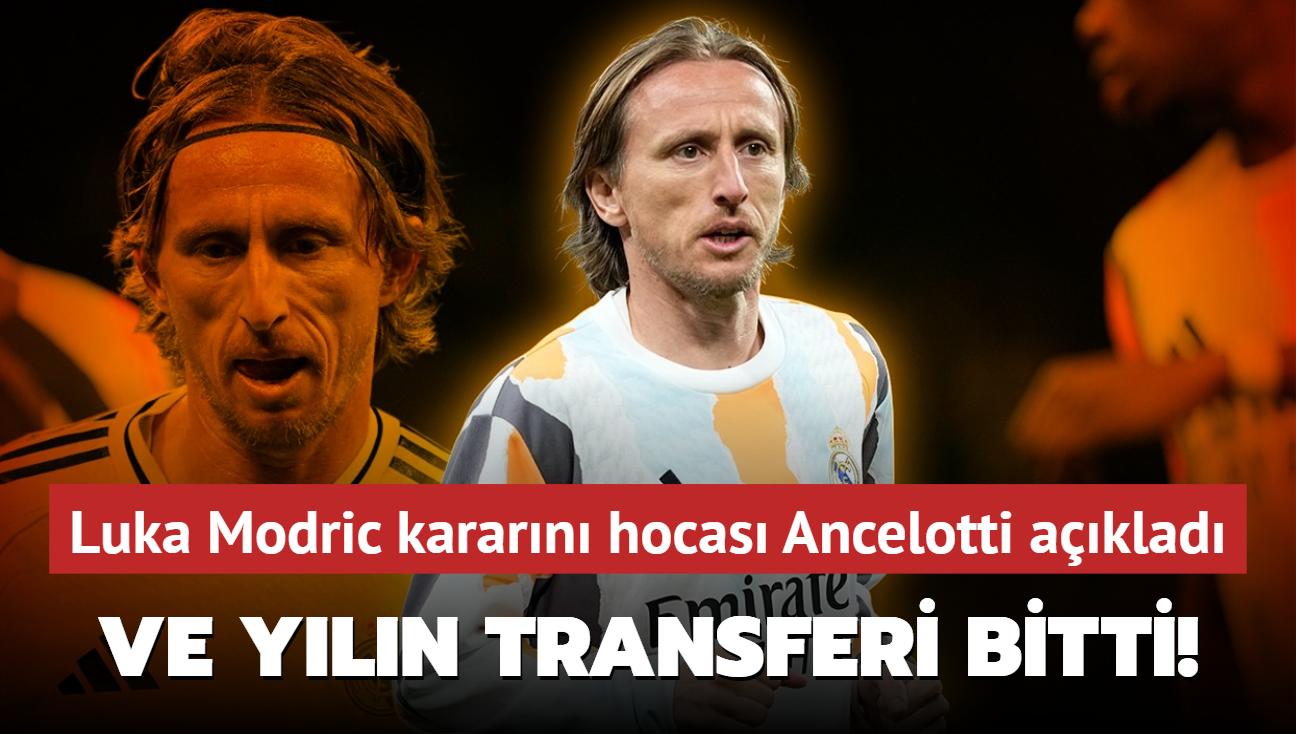 Ve yln transferi bitti! Luka Modric kararn hocas Carlo Ancelotti aklad