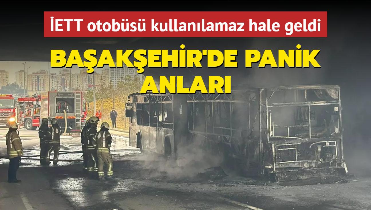 Baakehir'de panik anlar... ETT otobs kullanlamaz hale geldi