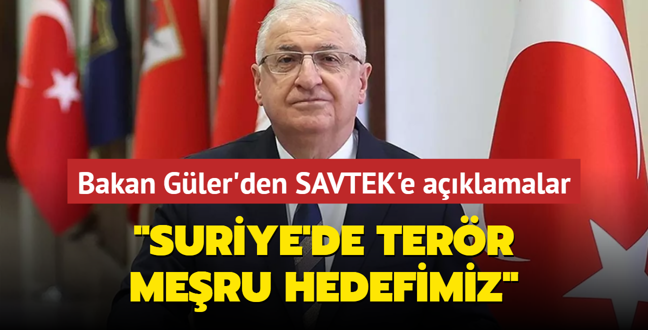 Bakan Gler'den SAVTEK Dergi'ye zel aklamalar... 'Suriye'de terr meru hedefimiz'