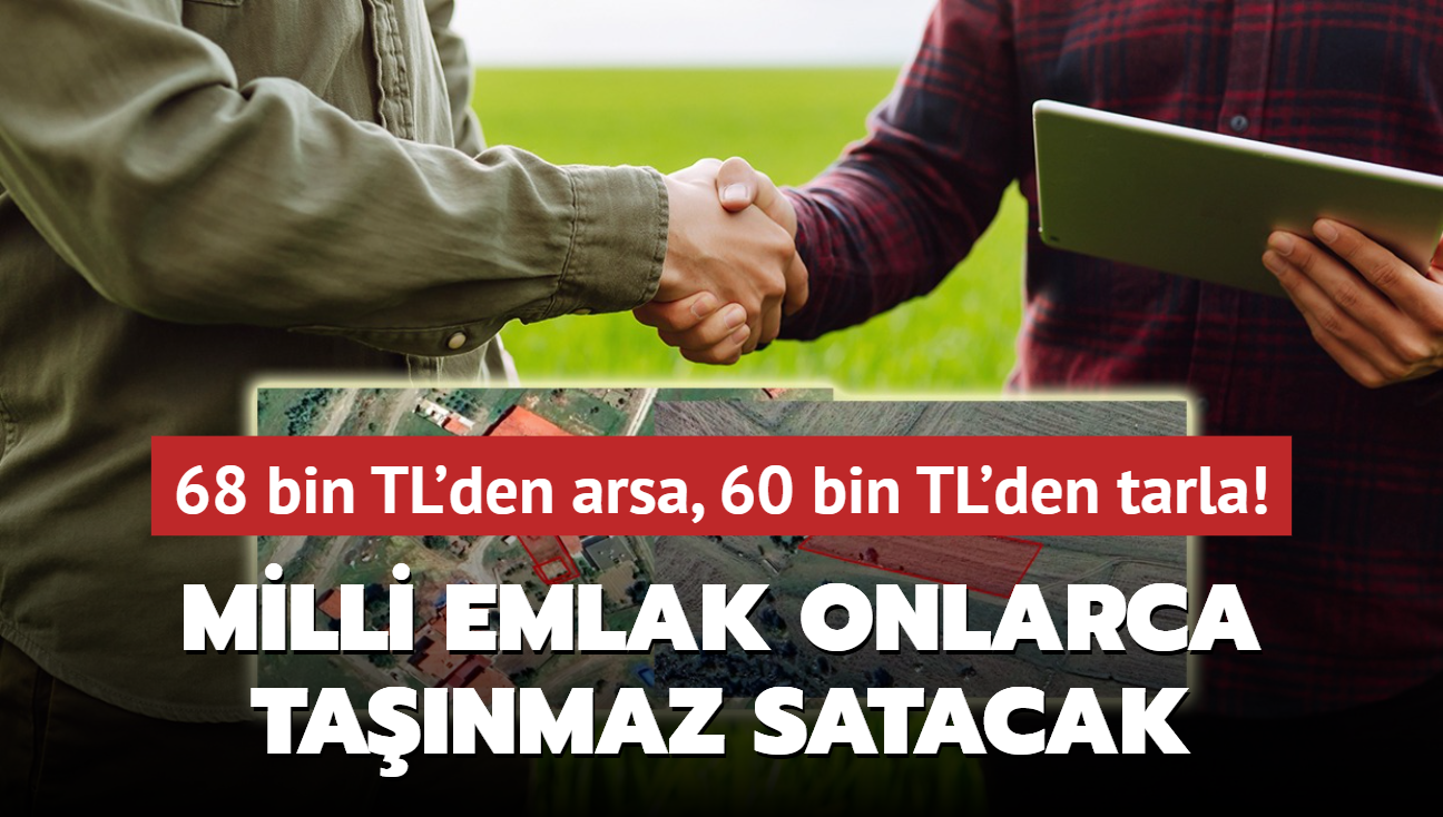 Milli Emlak onlarca tanmaz satacak! 68 bin TL'den arsa, 60 bin TL'den tarla