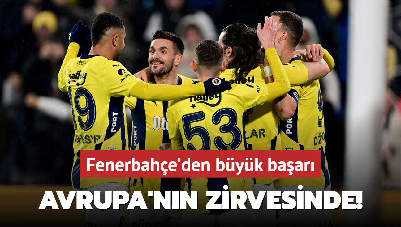 Avrupa'nn zirvesinde! Fenerbahe'den byk baar