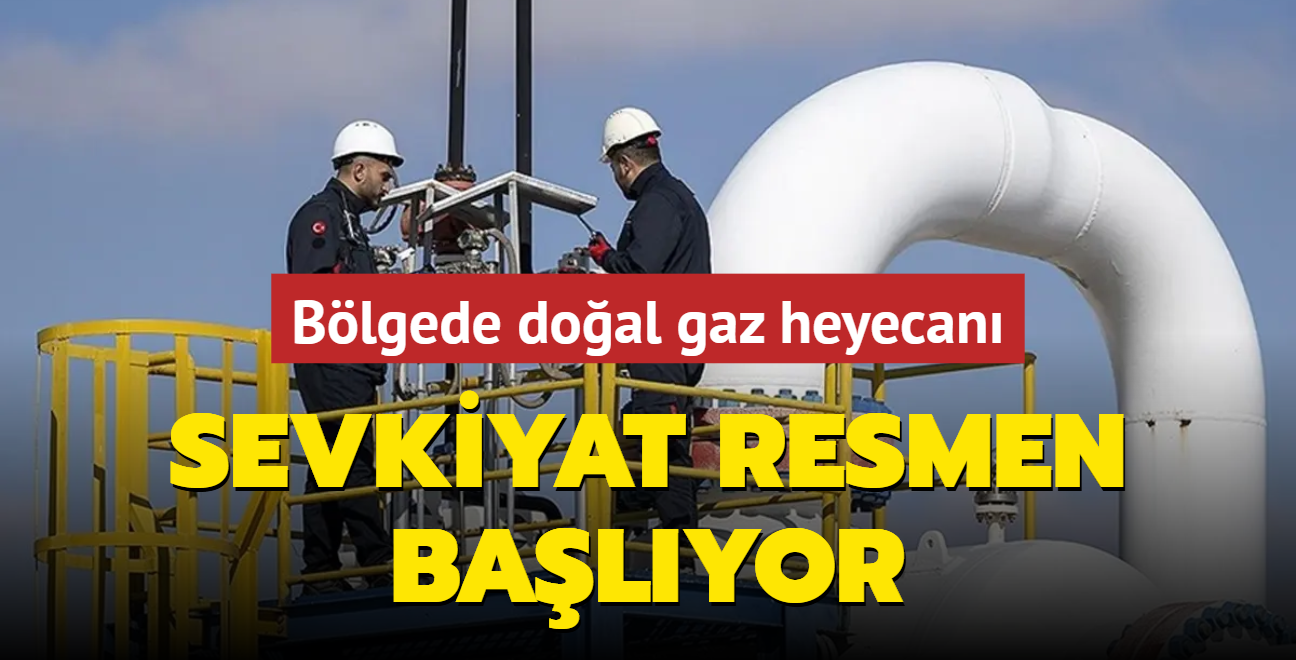 Blgede doal gaz heyecan... Sevkiyat resmen balyor