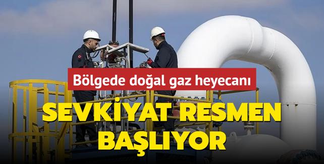 Blgede doal gaz heyecan... Sevkiyat resmen balyor