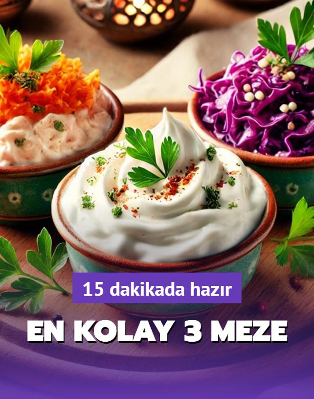 ftara en kolay 3 meze tarifi: Havu tarator, haydari, mor lahana tarifi