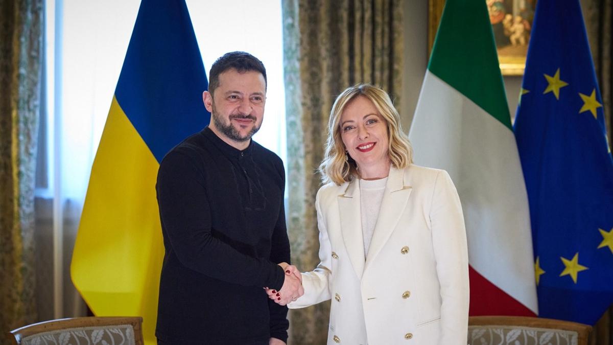 Ukrayna lideri Zelenski, talya Babakan Meloni ile bir araya geldi