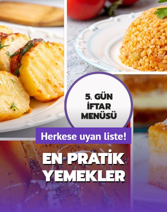 5.Gn iftar mens: Domates orbas, frnda kfte, meze ve revani tarifi