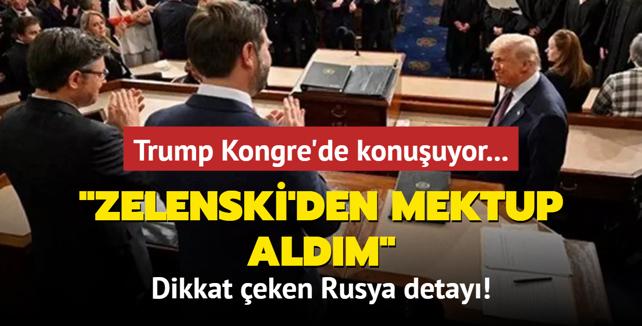 ABD Bakan Trump Kongre'de konutu: Zelenski'den mektup aldm, hazrm