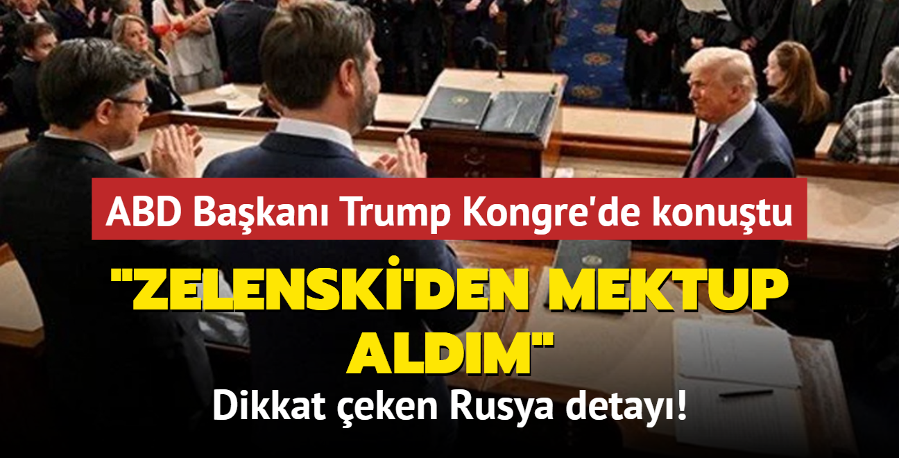 ABD Bakan Trump Kongre'de konutu: Zelenski'den mektup aldm, hazrm