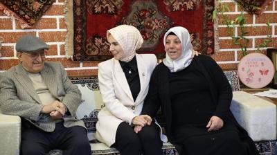 Bakan Gkta 56 yllk evli iftin evine konuk oldu