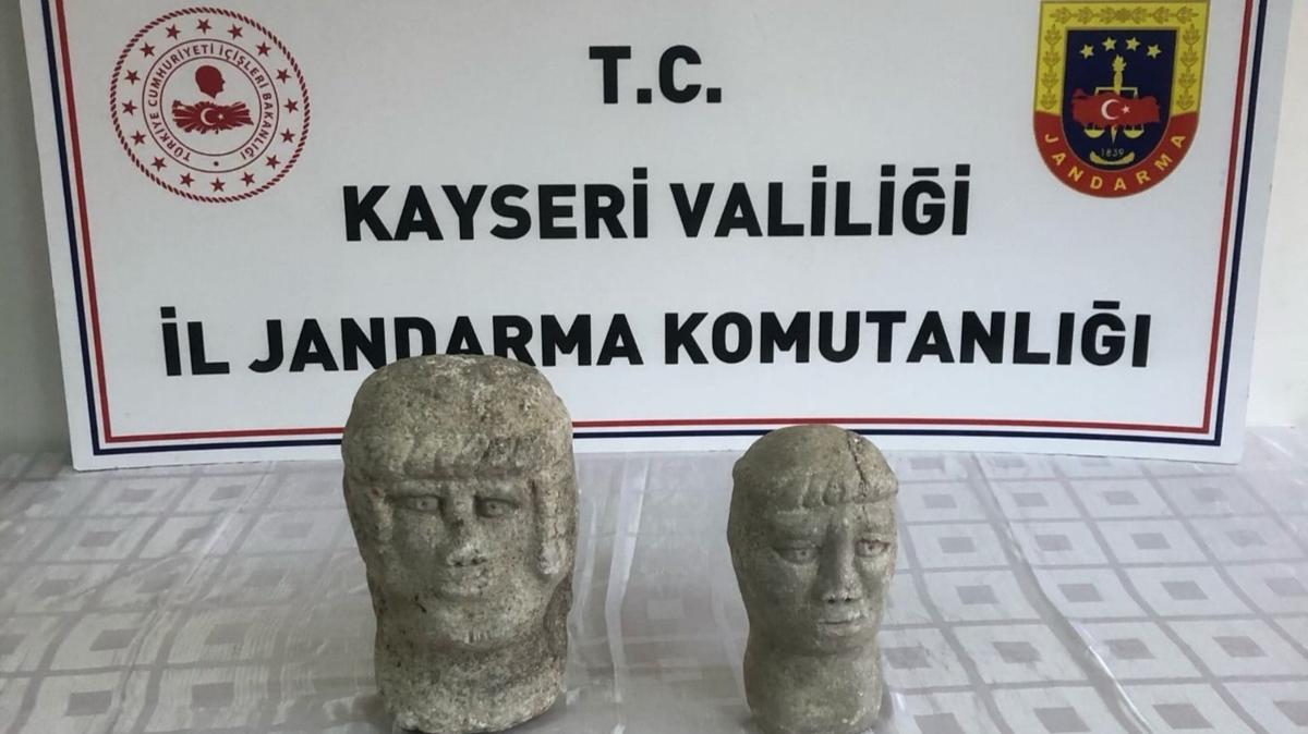 Kayseri'de tarihi eserler ele geirildi