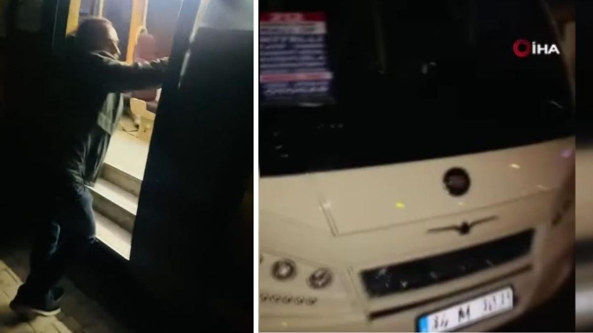 Kkekmece'de minibs ofrne sabaha kar ate atlar