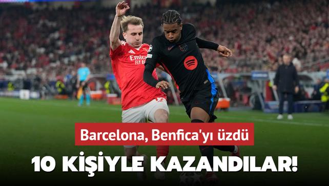 10 kiiyle kazandlar! Barcelona, Benfica'y zd