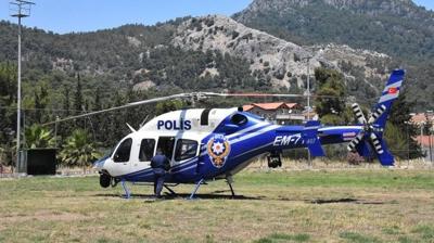 Van'da hamile kadnn imdadna polis helikopteri yetiti