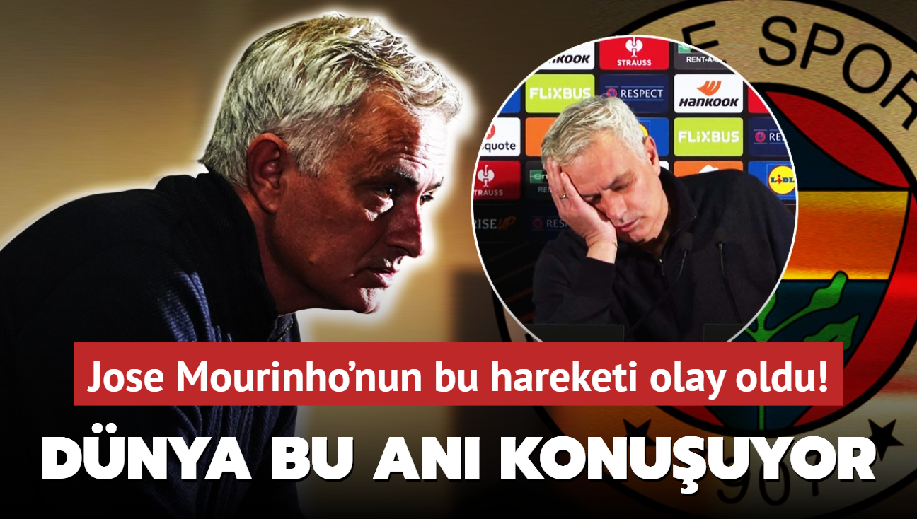 Fenerbahe-Rangers mandan sonra Jose Mourinho'nun bu hareketi olay oldu! Dnya bu an konuuyor