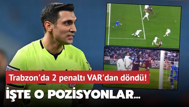 Trabzon'da 2 penalt VAR'dan dnd! te o pozisyonlar...