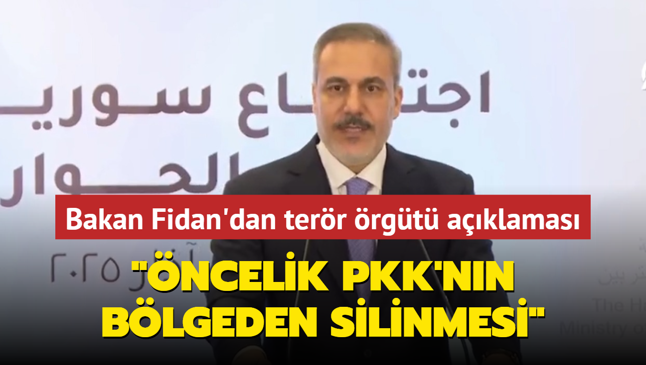 Bakan Fidan'dan terr rgt aklamas... ncelik ortak dman PKK'nn blgeden silinmesi