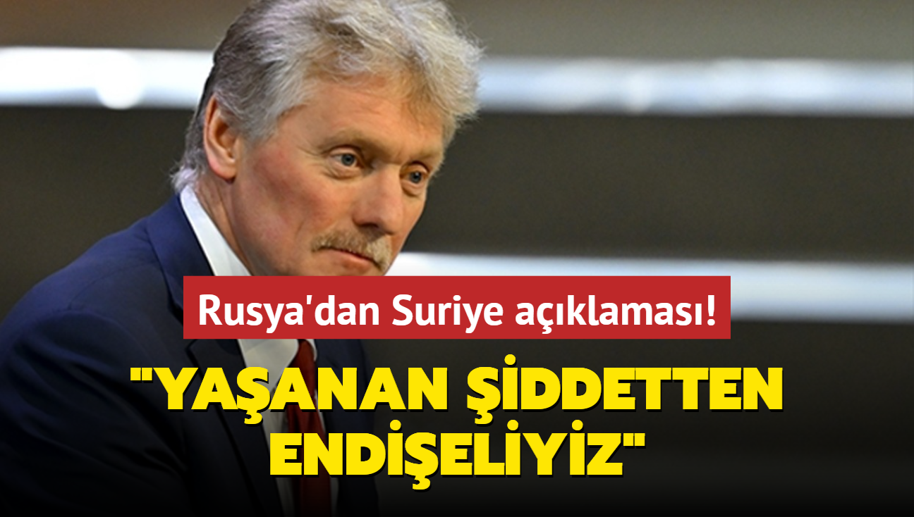 Rusya'dan Suriye aklamas: Yaanan iddetten endieliyiz