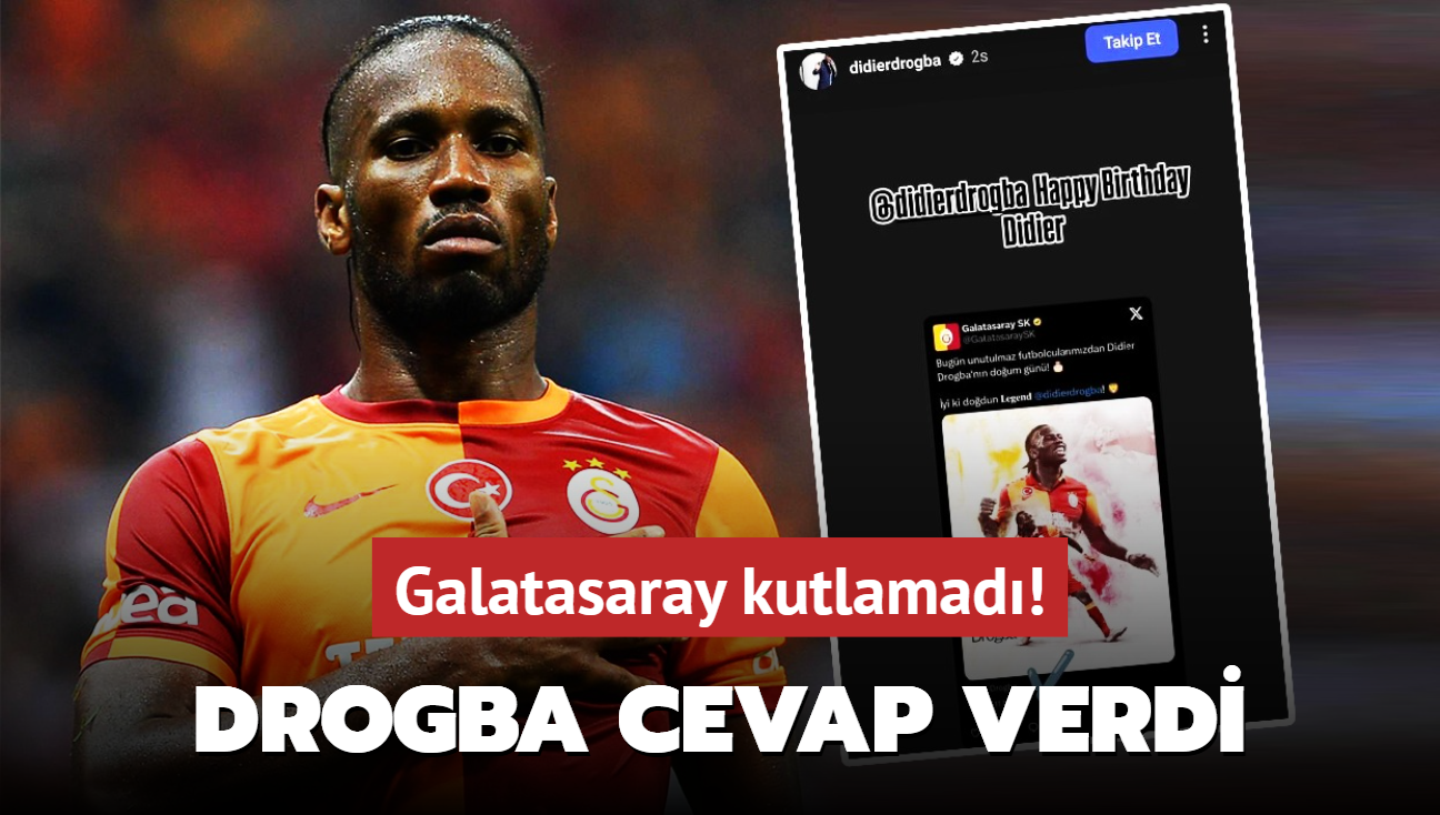 Galatasaray kutlamad! Didier Drogba cevap verdi